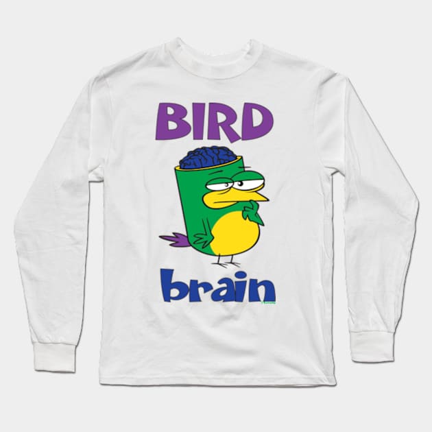 Birdbrain Design for Bird Lovers Long Sleeve T-Shirt by ConCept